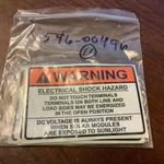 Hellermanntyton 596-00496 Electrical Shock Hazard Solar LABEL(10PK). Fixed Price $17.99.