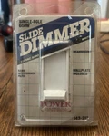 Power Controls Vntg Single Pole 600W Slide Dimmer New White Read Fast Shipping. Fixed Price $14.99.