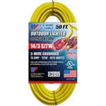 U.s. Wire 50 Ft. Three Conductor Yellow Temp-flex Lighted Plug Cord 14/3 Ga.. Fixed Price $83.32.