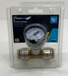 Sharkbite Max 3/4 In. Push To Connect Brass Tee Water Pressure Gauge UR24438A. Fixed Price $32.49.