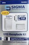 (6 Pack) Sigma White Weatherproof Box, Cover & Gfci Receptacle Kit. Fixed Price $89.98.