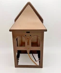 Vtg Delval Metal Exterior Wall Sconce Light - Brand New Amber Glass Hardware. Fixed Price $30.00.