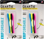 Nite Ize 4-PACK Gear Cordable Twist Tie, 3" Assorted Colors (2-PACK). Fixed Price $14.66.