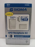 Sigma Electric 16449WH Weatherproof Rectangular Gfci Outlet Kit, White 15. Fixed Price $24.99.