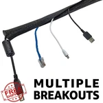 Electriduct 1.5" Side Entry Cable Wrap Braided Sleeving Black 100FT. Fixed Price $144.21.