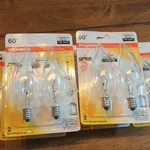 Sylvania 60W Candelabra Base Dimmable Bulbs 12 Pack 60B10C/BL/2PK 13460-C. Fixed Price $15.99.