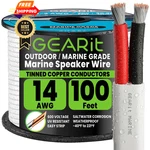 Gearit Marine Speaker Wire Gauge 100 FT,14 Awg Stranded Feet, White. Fixed Price $98.99.