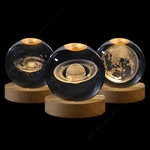 Unique 3D Crystal Ball Night Light Led Lamp Bedside Table Glowing Gala. Fixed Price $10.90.