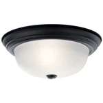Kichler 8112BK 2-LIGHT Flush Mount Ceiling Black, Satin Etched Glass. Fixed Price $69.99.