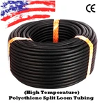 100 Ft 1/4" Split Wire Loom Conduit Polyethylene Tubing Black Color Sleeve Tube. Fixed Price $15.95.