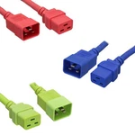 Lot 10PC Color-coded R/b/g C19/C20 Power Cable Cord 12AWG Server Network Router. Fixed Price $113.03.