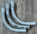 Lot Of (3) Carlon 1/2" Pvc 90 Degree Bell Sch 40 Electrical Listed. Fixed Price $5.95.