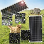Solar Powered Fan 30W Panel Waterproof Exhaust For Chicken Coop Pet. Fixed Price $34.99.