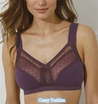 X-F2-4 "blancheporte High Support Cotton Bra Wire Free Padded Straps Purple. Fixed Price $12.18.