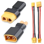 Jiechun 2 Pair XT30 XT60 Plug Female Adapter Wireless Connector Black. Fixed Price $12.90.