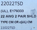 Advanced Digital 22/2P Individually Shielded Twist Pair Cable=belden 8723 /50FT. Fixed Price $39.99.