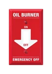 Amerelle C973T Red Stamped Steel 1-GANG Toggle Oil Burner Wallplate 4.5 H In.. Fixed Price $7.72.