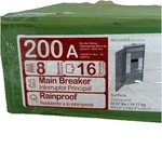 Square Homeline 200A 8/16 Main Breaker Outdoor Load Center HOM816M200PFTRB. Fixed Price $179.95.