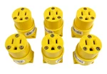 Lot Of 6 Cooper 4887 20A 125V Commercial Grade Grounded Connector Plugs Female. Fixed Price $27.99.