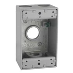 5330-0 Hubbell 1-GANG Weatherproof Box, Four 3/4 In. Threaded Outlets, Gray. Fixed Price $11.99.