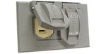 Taymac 5712-5WRTR Weatherproof Cover, 4-9/16 L, 2-13/16 W, Aluminum, Gray. Fixed Price $9.98.