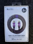 Iessentials Braided 6FT Usb-c To Lightning Charging Cable Glitter Purple New. Fixed Price $9.95.