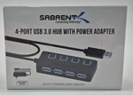 New Sealed Sabrent 4-PORT Usb 3.0 Hub With Power Adapter HB-UMP3. Fixed Price $17.99.