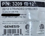 Southwire Genesis 3209 22/12C Shielded Plenum Control Cable Cmp White /50FT. Fixed Price $49.99.