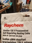 Raychem Gardian W51-6P Self-regulating Heating Cable 120V Preassembled. Fixed Price $77.50.