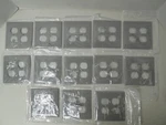 Leviton PJ82-GY 2-GANG Gray Midway Size Receptacle Plate Lot Of 13. Fixed Price $19.16.