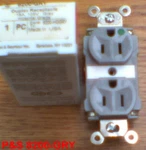 Pass Seymour P&s 8200-GRY Amp 125 Volt 5-15R Hospital Receptacle Gray Grey. Fixed Price $8.80.