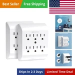 -listed 6-OUTLET Extender Wall Tap Power Strip Plug Multiplier 2 Pk. Fixed Price $17.79.