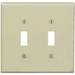(15)-LEVITON 2-GANG Thermoplastic Nylon Mid-way Toggle Switch Wall Plate Ivory. Fixed Price $34.89.