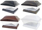 12 Black / Bronze Brown White 6 X Solar Post Lights Outdoor Cap Fence Lamp. Fixed Price $69.95.