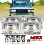 Dot 4PCS 4X6'' Led Headlights Hi/low Beam Halo For Toyota Land Cruiser 1988-1990. Fixed Price $71.99.