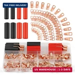 Peasug Copper Wire Lugs 130PCS, Awg 4 6 8 10 12 Gauge Battery Cable Ends With. Fixed Price $17.98.