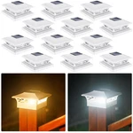 6/8/12 Pack Led Solar Post Lights Outdoor Deck Cap Fence Pvc Vinyl 4X4 6X6. Fixed Price $25.99.
