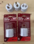 5- Ace Ivory White Plug-in Light Socket Outlet Adapter Lamp Holder 31176. Fixed Price $11.05.