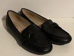 Land's End Women's 10B Comfort Black Seude /leather Slip On Loafer Dimples Soles. Fixed Price $34.80.