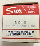 Nos Vintage Sun NC-5 Tachometer Chrome Mounting Cup Kit W/ Box & Bracket 3/8". Fixed Price $175.00.