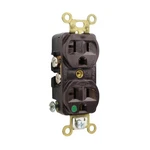 Hubbell HBL8300H Compact Duplex Receptacle Hospital Grade, 20A, 125V 5-20R Brown. Fixed Price $33.85.