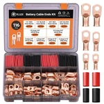 Filluck 116PCS Battery Cable Ends KIT,1/0 2/0AWG 4 Copper.... Fixed Price $57.80.