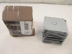 50 Pack Hubbell Raco Flat 4" Square Surface Cover 8753 1/2" Ko Steel. Fixed Price $53.99.