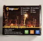Brightown Solar String Lights Indoor Outdoor Pure White 2 Pack 66 Feet Led. Fixed Price $15.00.