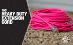 Southwire 2579SW000A 12/3 100' Sjtw Neon Pink Outdoor Extension Cord Lighted End. Fixed Price $155.99.