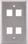 Hubbell SSF14 Faceplate, Stainless Steel, 4-PORT, Single-gang. Fixed Price $34.45.