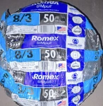 Southwire Romex Simpull 8/3 Nm-b Solid Copper W/ground 50 Ft Black. Fixed Price $144.95.