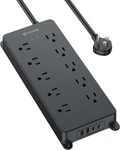 Power Strip Surge Protector, 4000J, Etl Listed, 10 Widely Spaced Outlets With 2. Fixed Price $55.99.