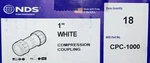 CPC-1000 Nds Compression Coupling Pipe Fitting Pvc 1" Box Of 18 Pieces.. Fixed Price $35.00.