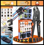 880PCS Waterproof Automotive Electrical Connectors Kit With Ratchet Crimping Too. Fixed Price $61.99.